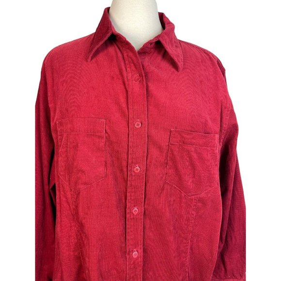 Jones New York Sport Shacket Corduroy Y2k Button Down Shirt, Size 2X - Picture 2 of 12